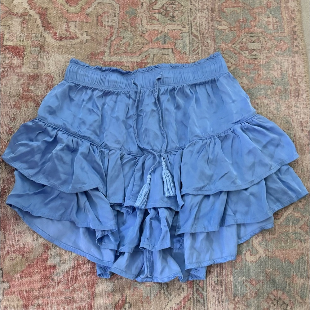 Aerie silk blue mini skirt